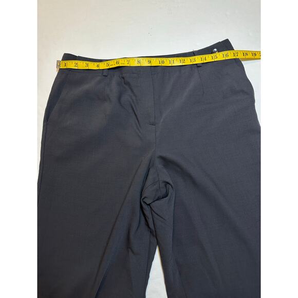 Talbots Women Italian Wool Blend Slate Gray Wide Leg Trouser Pants Size 12 Lined - Picture 5 of 9